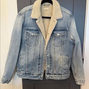 All Saints Light Blue Sherpa Jacket